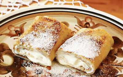 Cheese blintzes are a traditional Shavuot delicacy. Photo: Elzbieta Sekowska/Dreamstime.com