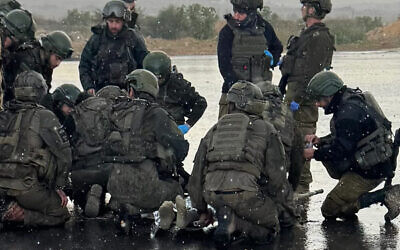 The IDF Palmar medical evacuation team. Photo: Tuvia Book