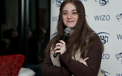 Sheina Gutnick speaking at a WIZO Victoria event on May 27, 2026.  Photo: Aaron Zajonc Photography