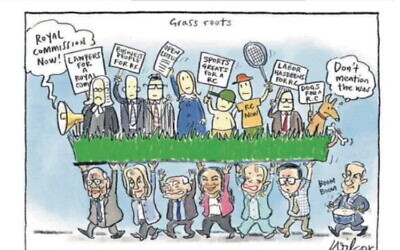 The Cathy Wilcox cartoon titled 'Grass Roots", published in The Age and Sydney Morning Herald on January 7, 2026. Source: Facebook