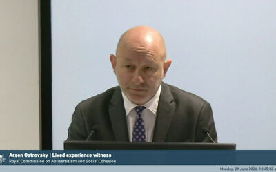 Arsen Ostrovsky at the Royal Commission on Monday, June 29.