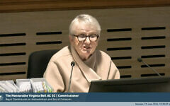 Royal Commissioner Virginia Bell on day one of hearing block three.