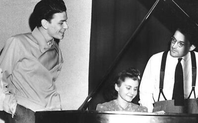 From left: Frank Sinatra, Ruth Lowe and Tommy Dorsey. 
Photo: Tommy Sandler/Kveller