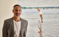 Winner Archibald Prize 2026 ANZ People's Choice award, Michael Zavros with his work 'Alex with his tefillin in the sea'. Photo: Art Gallery of New South Wales/Diana Panuccio