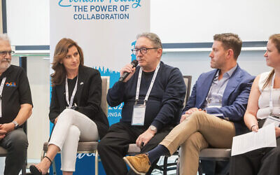 Alon Cassuto (2nd from right) at the World Zionist Organisation global leadership conference. Photo: Andras Mayer