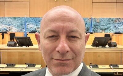 Arsen Ostrovsky at the UN Human Rights Council in Geneva. Photo: Supplied
