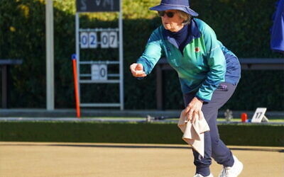 Barbara Shotland in action during the 2026 NSW State Women's Senior Singles final in West Dubbo.