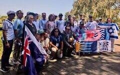 Attendees, including many Australian team members and Maccabi World Union officials, at last Sunday's 1997 Maccabiah Games bridge collapse commemoration in Tel Aviv.