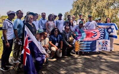 Attendees, including many Australian team members and Maccabi World Union officials, at last Sunday's 1997 Maccabiah Games bridge collapse commemoration in Tel Aviv.