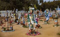 The October 7, 2023 memorial at the Nova Festival site, on January 16, 2025. Photo: Chaim Goldberg/Flash90
