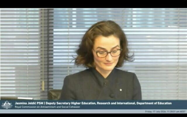 Jasmina Joldic, Secretary her Education, Research ad International, Department f action. Photo: Screenshot. Jasmina Joldic, Secretary her Education, Research ad International, Department f action. Photo: Screenshot.