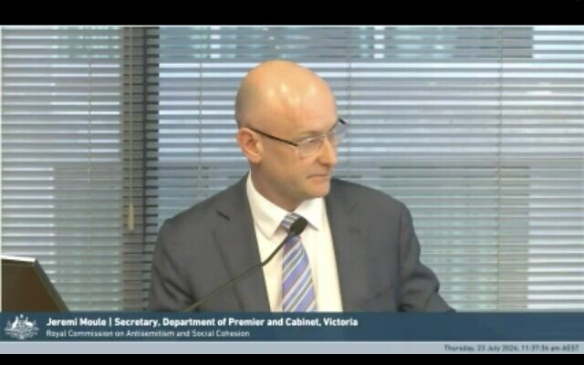 Jeremi Moule, Secretary of the Victorian Department of Premier and Cabinet. Photo: Screenshot Jeremi Moule, Secretary of the Victorian Department of Premier and Cabinet. Photo: Screenshot
