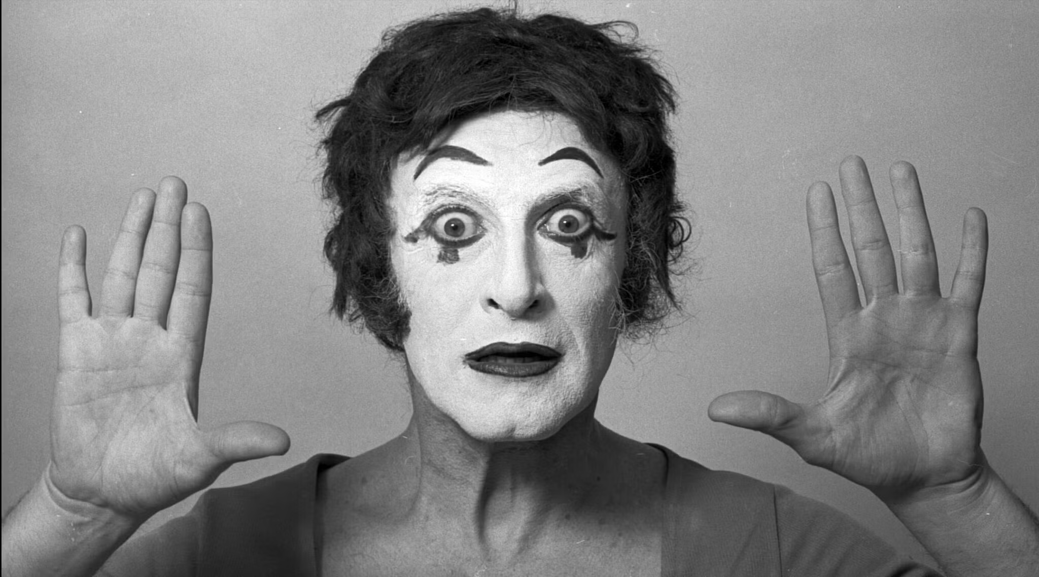 Marcel Marceau in New York City, March 1973. Photo: Jack Mitchell/Getty Images via JTA Marcel Marceau in New York City, March 1973. Photo: Jack Mitchell/Getty Images via JTA