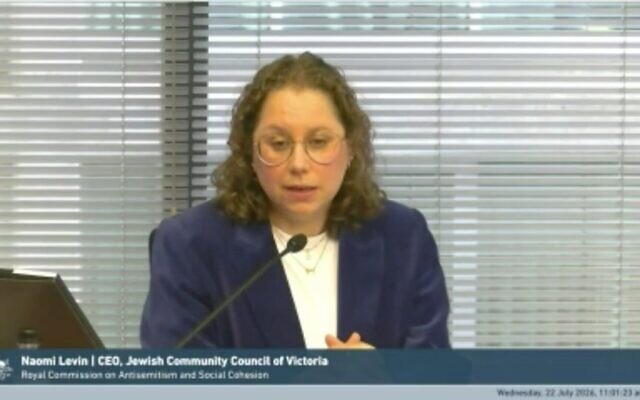Jewish Community Council of Victoria CEO Naomi Levin. Photo: Screenshot