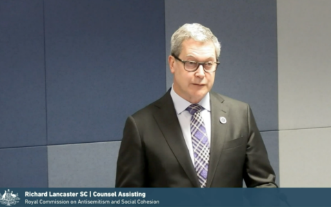 Counsel Assisting Richard Lancaster SC. Photo: screenshot