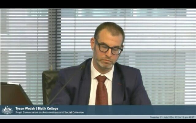 Bialik College Board Chair Tyson Wodak. Photo: Screenshot