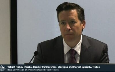 TikTok global head of partnerships, elections and market integrity Valiant Richey.Photo: screenshot