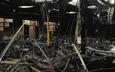 Internal damage to the Adass Israel Synagogue after it was firebombed. Photo: Yumi Rosenbaum Internal damage to the Adass Israel Synagogue after it was firebombed. Photo: Yumi Rosenbaum