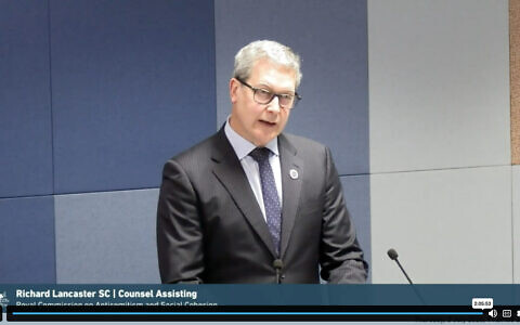Counsel Assisting Richard Lancaster SC on Thursday morning.