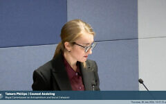 Counsel Assisting Tamara Phillips on Thursday morning.