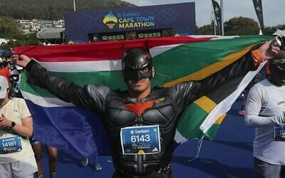 "Jewish Fitness Coach" Yoel Levy upon finishing the Cape Town Marathon. Photo: Facebook