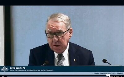 David Gonski appears before the Royal Commission.