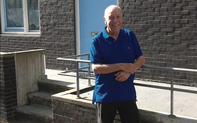 Eddy Boas outside the The Hague apartment he and his family were forced out from when he was three.