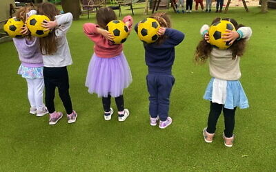 Children in playball lessons at a local Early Learning Centre. Photo: supplied