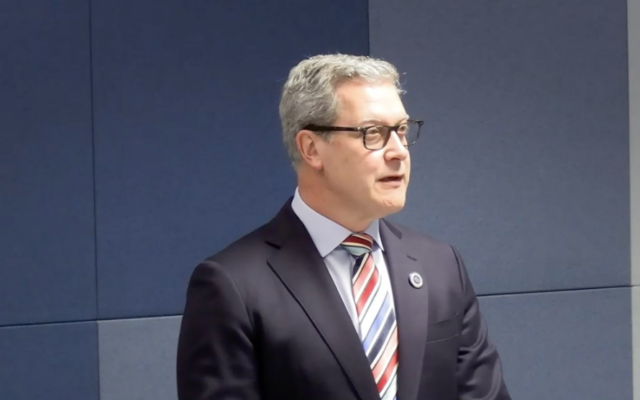 Richard Lancaster SC, counsel assisting on day two of Hearing Block 9 of the Royal Commission on Antisemitism and Social Cohesion. Photo: screenshot