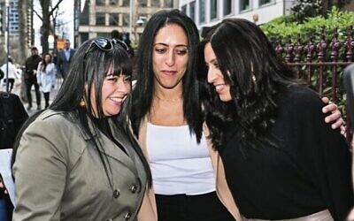 Dassi Erlich, Nicole Meyer and Elly Sapper, whose story was told in the documentary "Surviving Malka Leifer". Photo: Supplied