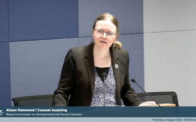 Counsel Assisting Alison Hammond at the Royal Commission on Thursday morning.