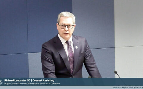Counsel Assisting Richard Lancaster on Tuesday morning.