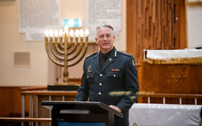 Victoria Police Chief Commissioner Mike Bush speaking at Elwood Shule Photo: Supplied