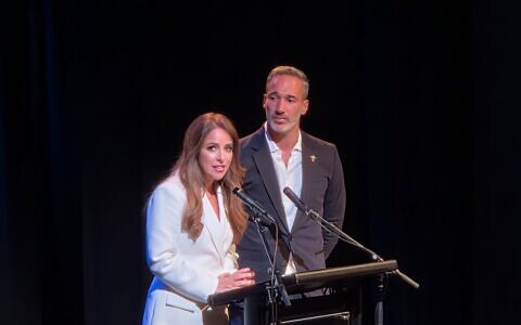 Sharri Markson and Alex Ryvchin at the launch of "Bondi terror".