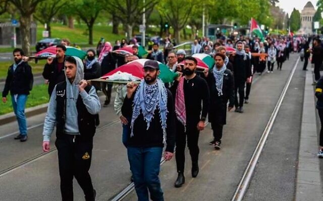 A previous demonstration involving the Free Palestine Coalition Naarm.
Photo Facebook.