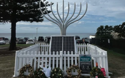The chanukiah at Bondi Beach