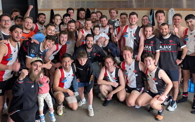 The AJAX 'Sunday' thirds division 4 team after winning their qualifying final.