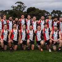 The AJAX 'Sunday' men's thirds division 3 team on grand final day on September 6 at Elsternwick Park. Photo: Yaakov Frankel