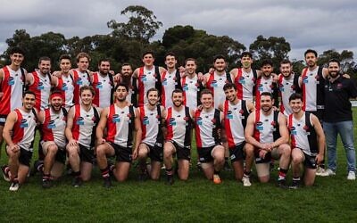 The AJAX 'Sunday' men's thirds division 3 team on grand final day on September 6 at Elsternwick Park. Photo: Yaakov Frankel