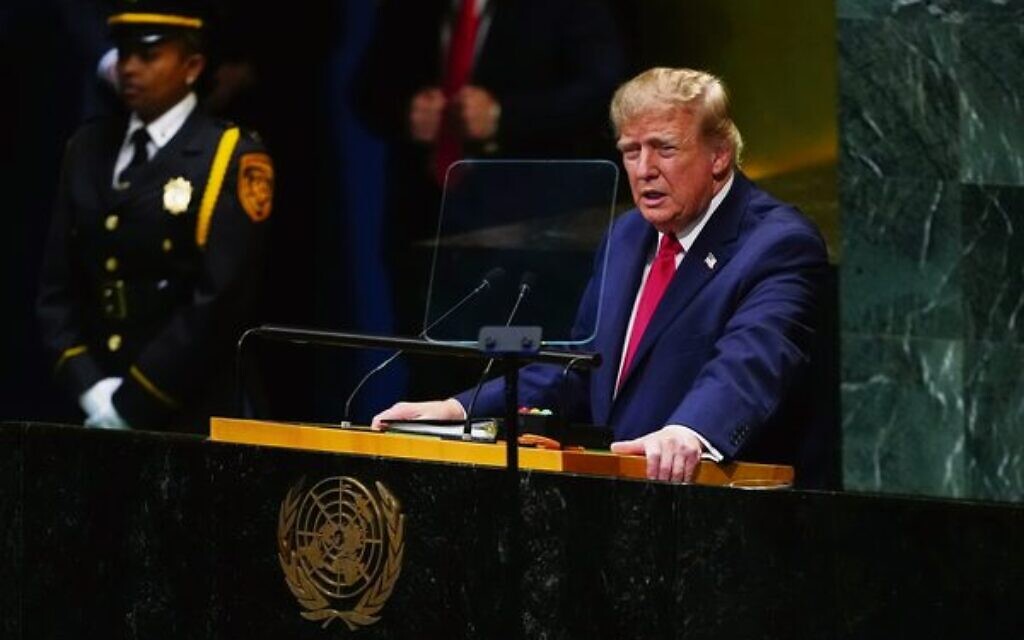 Donald Trump addresses UN General Assembly