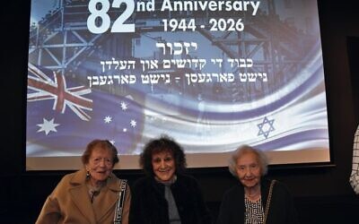 Lodz Ghetto survivors (from left) Lena Szmerling, Celina Widawaski, Guta Goldstein. Photo: Supplied