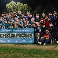 Hakoah FC's State League One U20 men's team after winning the grand final last Saturday night.