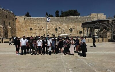 The South Caulfield Shule delegation at the Kotel. Photos: Supplied