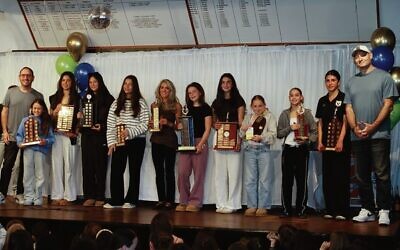 Winners of the 12 perpetual awards at Maccabi NSW Netball Club's 2026 awards presentation last Sunday. 
Photo: Ofer Levy