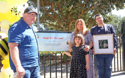 From left: Michael Britvan, Valentyna Poltavchenko, Summer Britvan (front), Vadym Poltavchenko. Photo: Bayside Council
