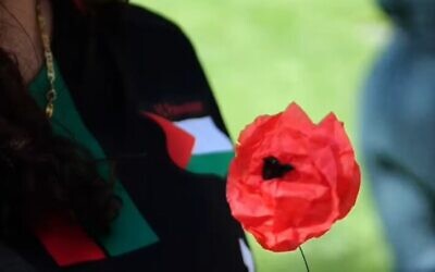 The Free Palestine Coialition Naarm preparing poppies for their October 7 event. Photo: FPCN Instagram
