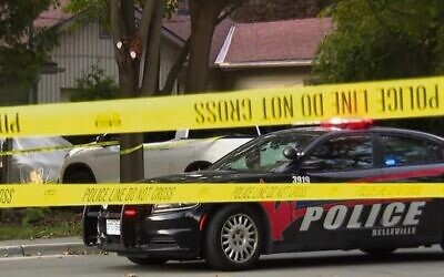 Police at the scene of the shooting near Sons of Jacob Synagogue in Belleville, Ontario. Photo: Screenshot/CBC Police at the scene of the shooting near Sons of Jacob Synagogue in Belleville, Ontario. Photo: Screenshot/CBC