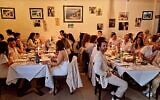 The Shabbat Club dinner at the Mediterranean Greek Tavern on Friday night. Photo: Facebook