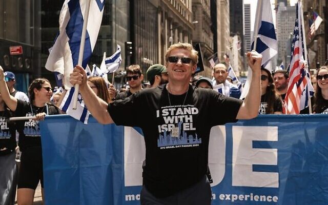 Rabbi Mark Wildes at a demonstration in New York. Photo: Facebook