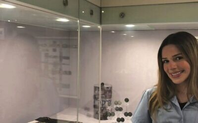 Zoe Scharf with her project on display. Photo: Supplied